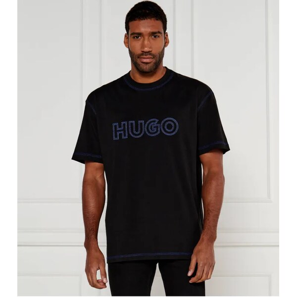 Hugo Blue Tričko Nitlogo | Relaxed fit 59070939