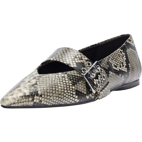 Pull&Bear Baleríny s ramienkom sivobéžová / tmavosivá / čierna 60768901