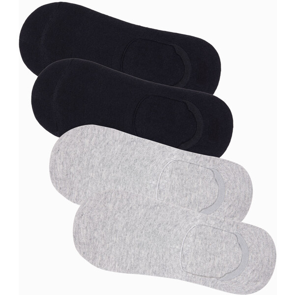 Ombre Mens foot socks 4-pack - grey-black OM-SOSS 50586700