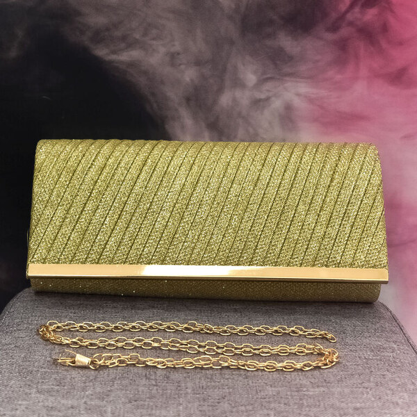 JOHN-C Dámska zlatá spoločenská kabelka LINA 59075048