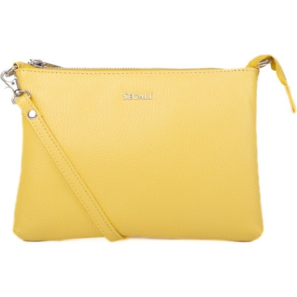 SEGALI Dámska kožená crossbody kabelka A6B yellow 66578582