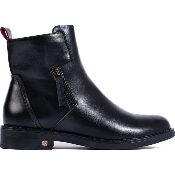 BASIC Čierne elegantné dámske členkové topánky 23-12180B 47888756