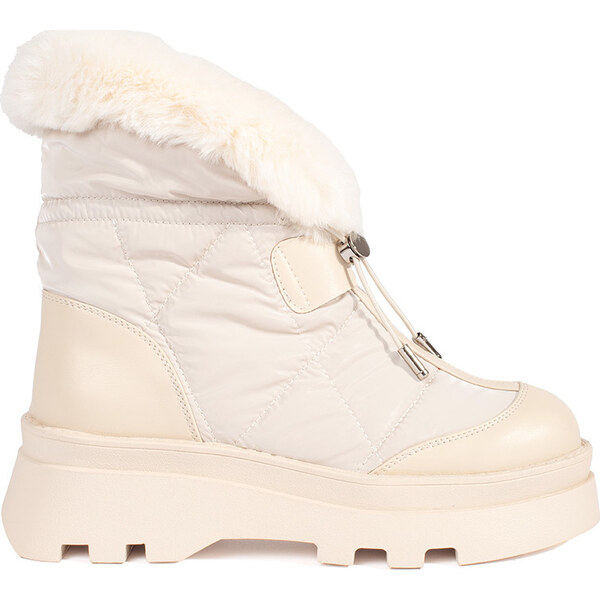 BASIC Smotanové dámske snehule s kožušinou JJ56BE 59080322