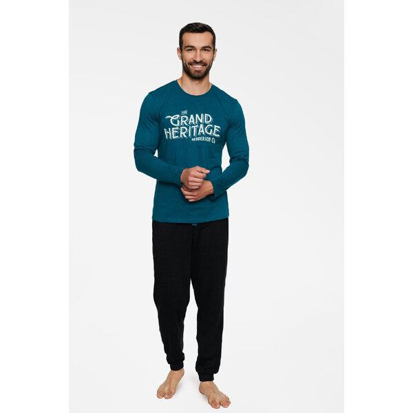 Pyžamo Brand 40021-69X Dark Turquoise-Black - Henderson 35196477
