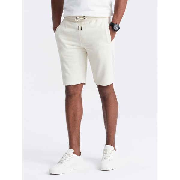 Ombre Mens pre-knee BASIC sweat shorts - cream 65544891