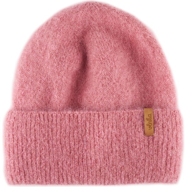 Vlnka Mohérová čiapka s vlnenou podšívkou Merino Leandro ružová 58493469