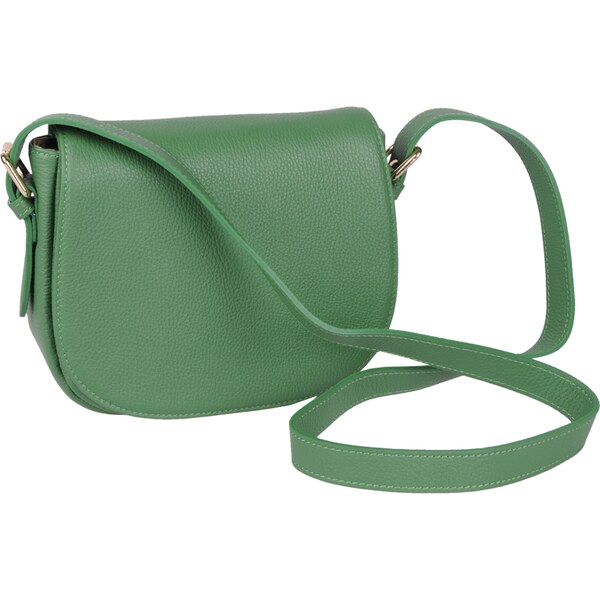Zelená kožená talianska crossbody kabelka Caterina Verde NovaKabelka 59093684