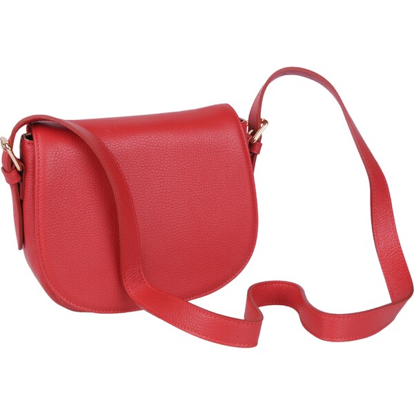 Červená kožená talianska crossbody kabelka Caterina Rossa NovaKabelka 59093688