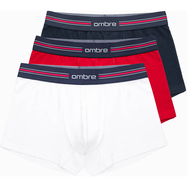 Ombre Classic fit mens boxer shorts with striped elastic band - 3 pack 54816520