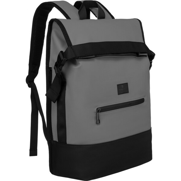 Športový sivý rolovací batoh s vystuženým dnom Peterson PTN BERLIN 59096307