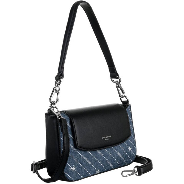 Mała listonoszka damska obszyta dżinsowym materiałem — David Jones 66065567