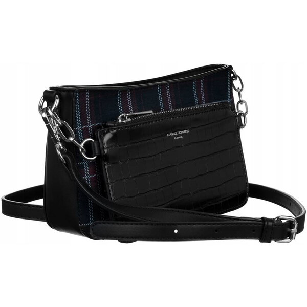 Dámska kockovaná messenger taška s krokodílím vzorom - David Jones 66065584