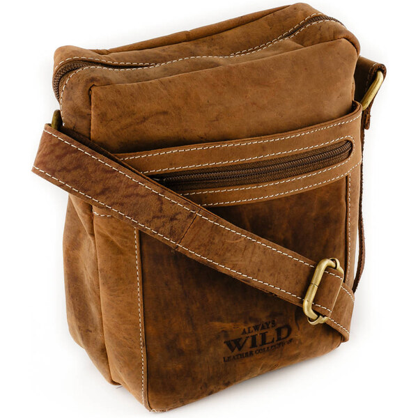 Pánska messenger taška z prírodnej hovädzej kože - Always Wild 58386770