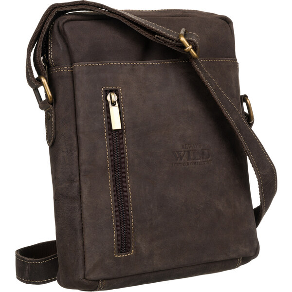 Pánska kožená messenger taška s vreckami - Always Wild 58385920