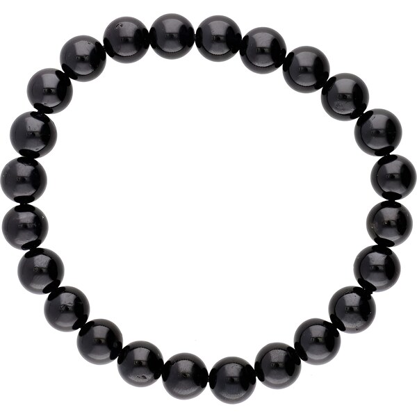 Olivie Náramok XL 8mm/20cm ČIERNY TURMALÍN 9170 59572475
