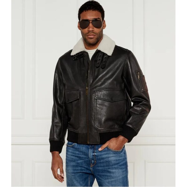 HUGO Kožená bunda Loran | Regular Fit 59097168