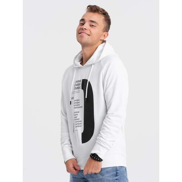Ombre Mens printed HOODIE sweatshirt - white 52495257