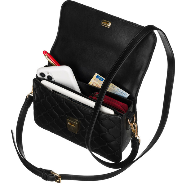 Elegantná, prešívaná crossbody messenger kabelka - David Jones 66065629