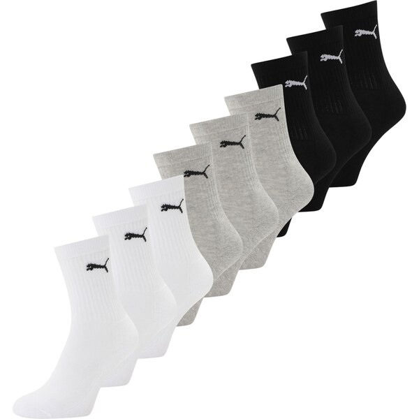 PUMA Ponožky sivá melírovaná / čierna / biela 60937978