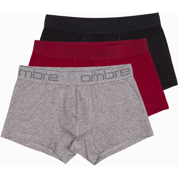 Ombre Mens cotton boxer shorts with logo - 3-pack mix 50632399