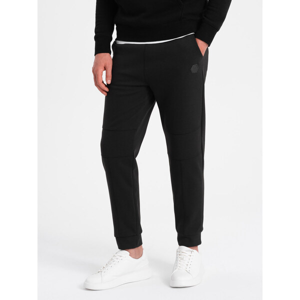 Ombre Mens sweatpants with stitching on the legs - black 50565752