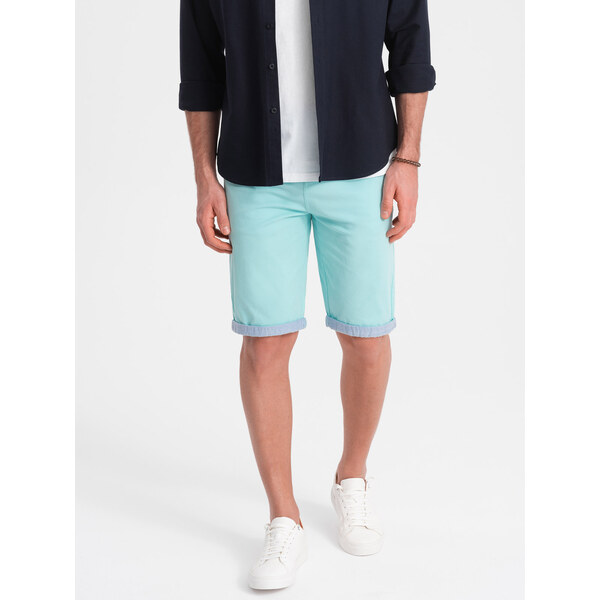 Ombre Mens chinos shorts with contrasting turn-up 64779644