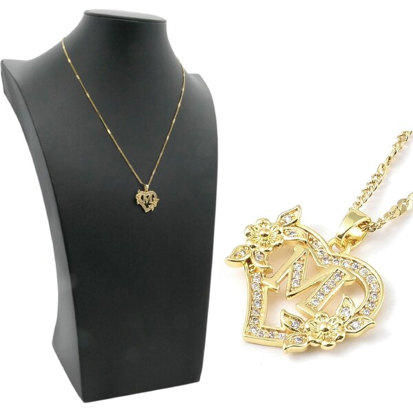 CITY STORM Retiazka s príveskom „M“ v srdiečku s romantickými 66889198