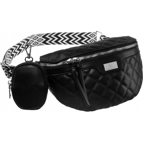 Mestská, prešívaná dámska kabelka cez pás z ekologickej kože - Rovicky 66065879