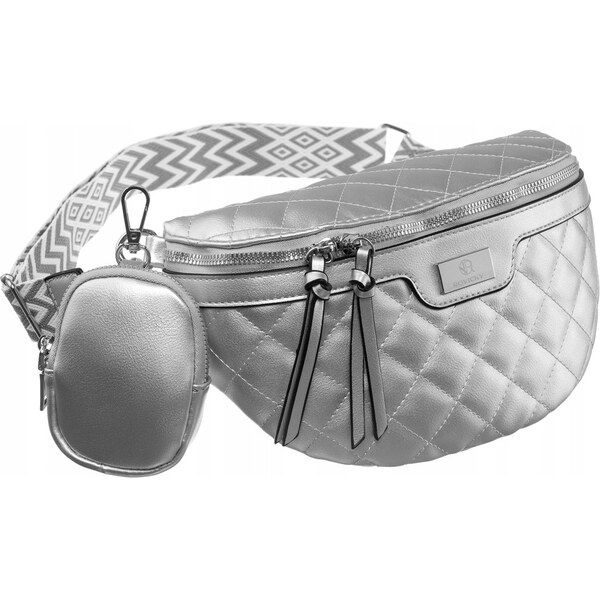 Mestská, prešívaná dámska kabelka cez pás z ekologickej kože - Rovicky 66065880