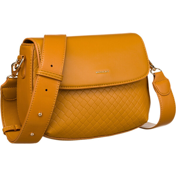 Dámska ekologická kožená messenger taška s chlopňou - Rovicky 66065733