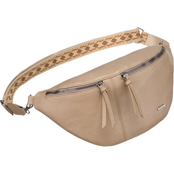 Dámska béžová ľadvinka z eko-kože - Rovicky 58404838