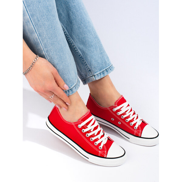 SHELOVET KLASICKÉ ČERVENÉ TENISKY LD8A07R 66145962