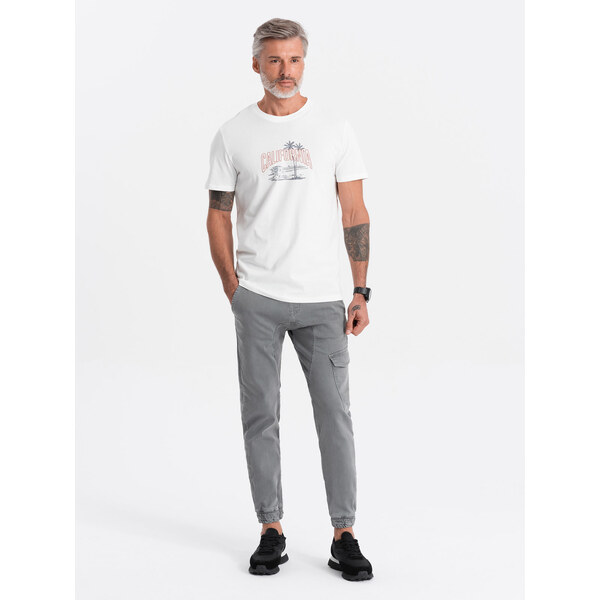 Ombre Mens JOGGERS pants with cargo pocket - gray 64775353