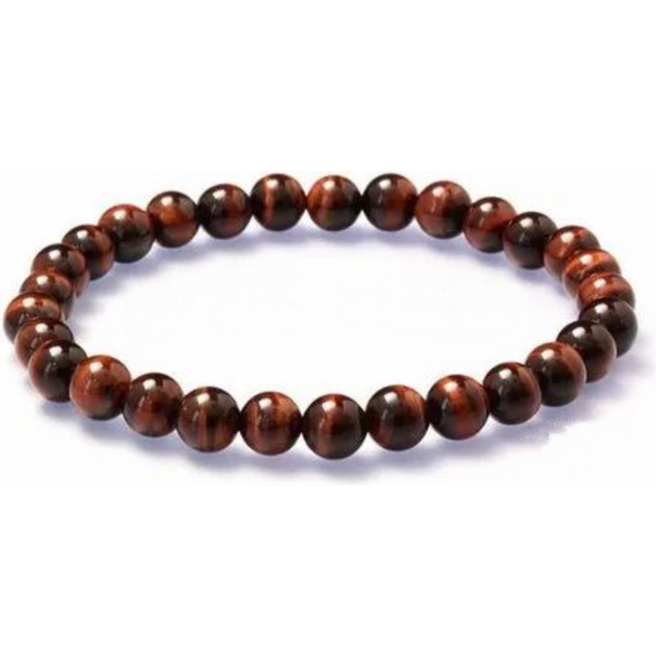 Olivie Náramok XL 8mm/20cm ČERVENÉ TIGRIE OKO 9171 59572476