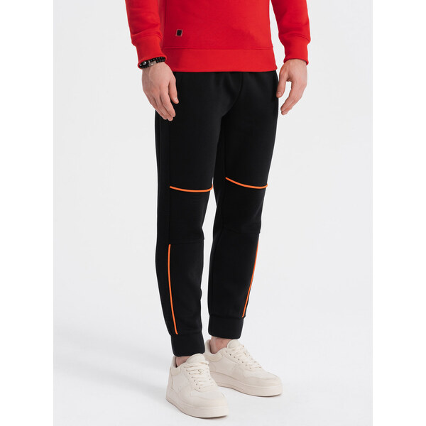 Ombre Mens sweatpants with contrast stitching - black 50606468