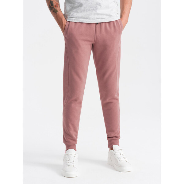 Ombre Mens BASIC cotton jogger sweatpants - dark pink 57779831