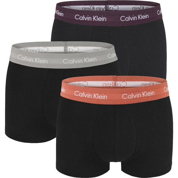 Calvin Klein - boxerky 3PACK cotton stretch signature black / rock & 59258803