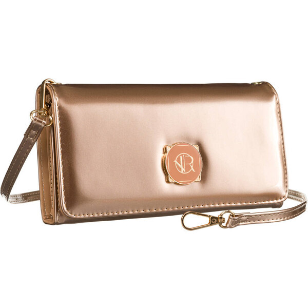 Mini kabelka zlatej farby s vreckom na telefón - Rovicky 66065867