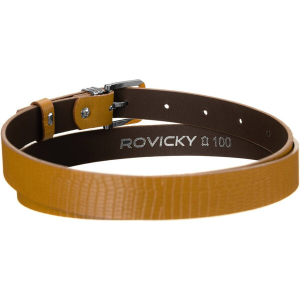 Originálny dámsky kožený opasok, vzor hadej kože - Rovicky 58385372