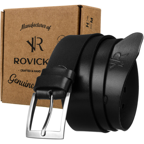 Široký pánsky nohavicový opasok s kovovou prackou - Rovicky 58386346