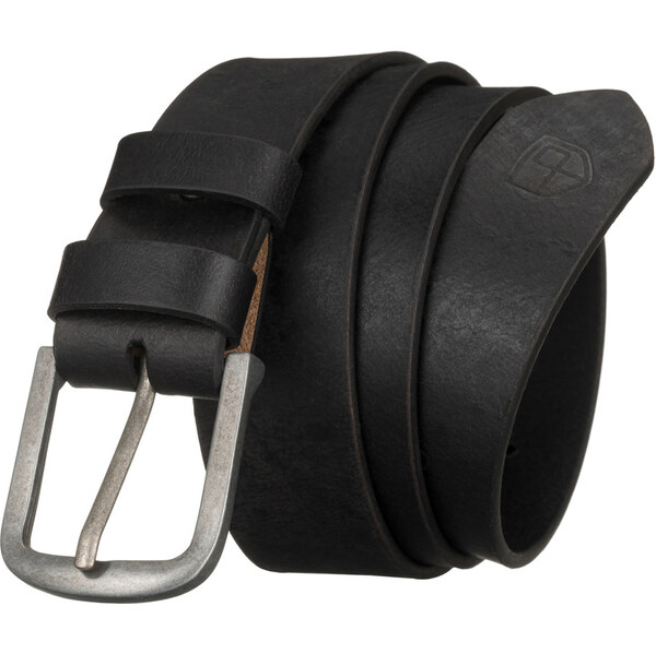 Pánsky kožený opasok s tradičnou striebornou prackou - Peterson 58387767