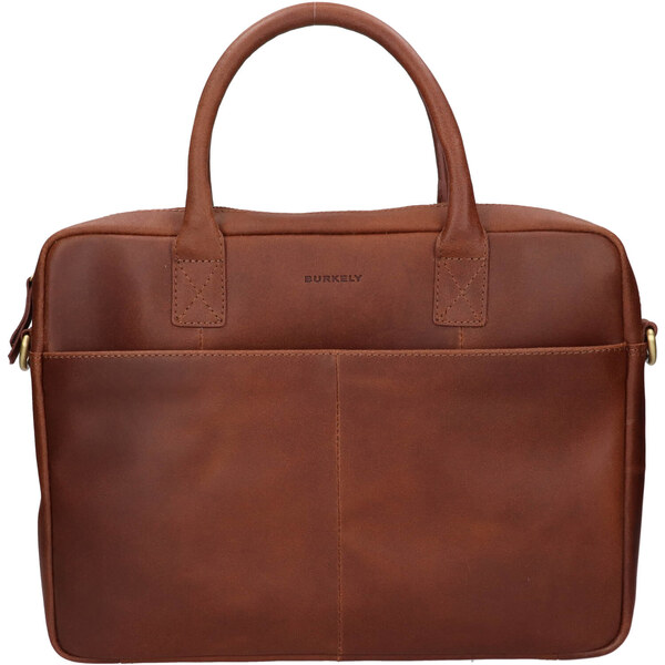 Kožená taška na notebook Burkely Jacko - koňak 22676174