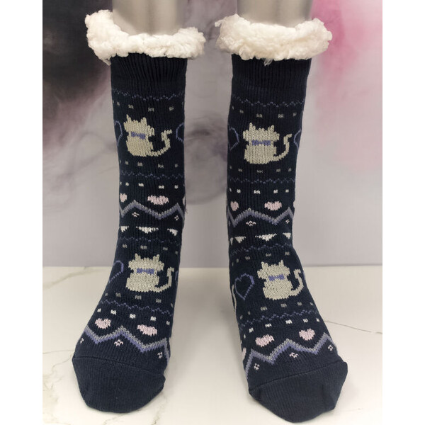 ARMANDO Dámske zateplené tmavomodré ponožky CAT 59482414