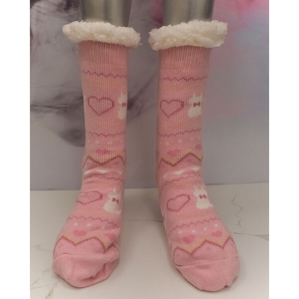 ARMANDO Dámske zateplené svetloružové ponožky CAT 59482412