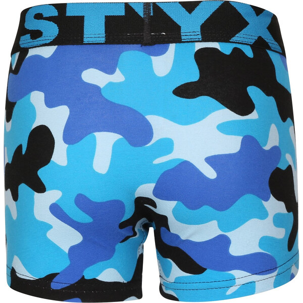 Detské boxerky Styx art športová guma maskáč modrý (GJ1850) 6-8 let 66060784