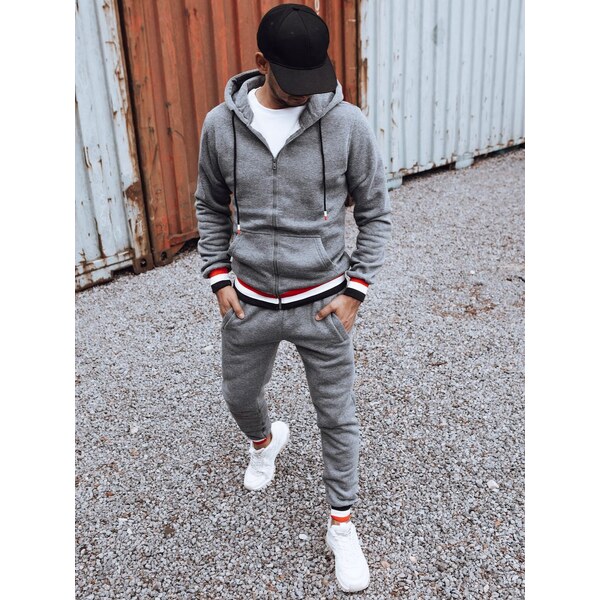 Dstreet Originálna grafitová tepláková súprava na zips 59504588