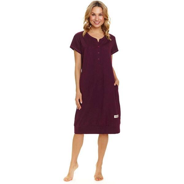 Dámska nočná košeľa 4348 vínová - Doctornap 59513865