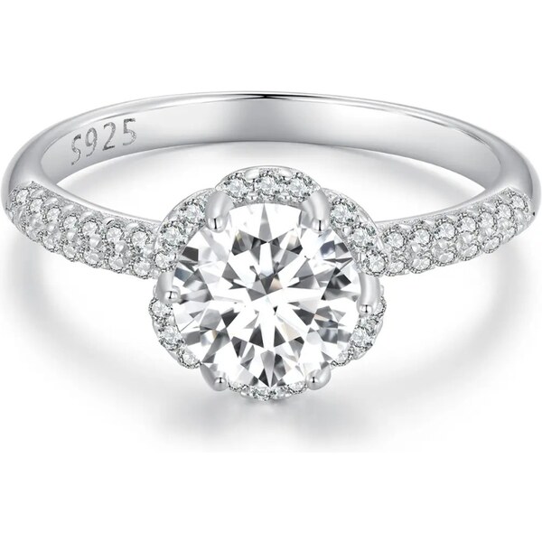 Olivie Strieborný zásnubný prsteň MOISSANITE 9180 59624867