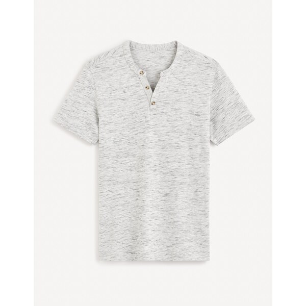 Svetlosivé pánske melírované tričko Celio Cegeti 50724621