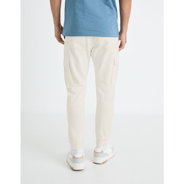Krémové pánske cargo nohavice Celio Cokit4 50592766